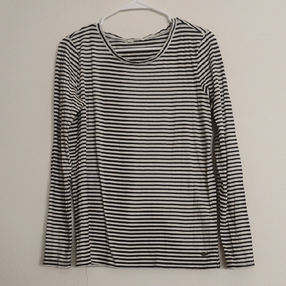 Edc Tops - Edc Striped Fitted Long Sleeve Tee